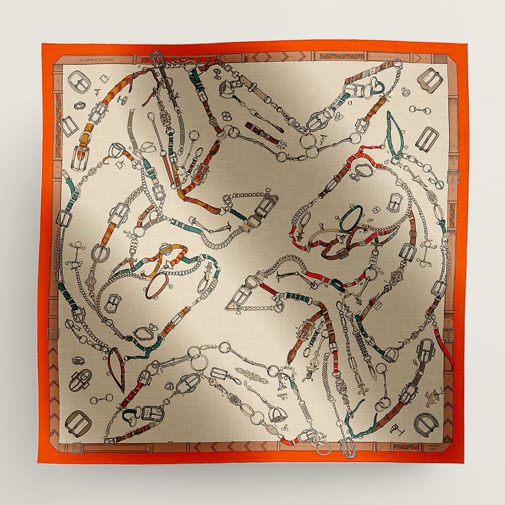 Chevaux Dechaines shawl 140 | Hermès USA